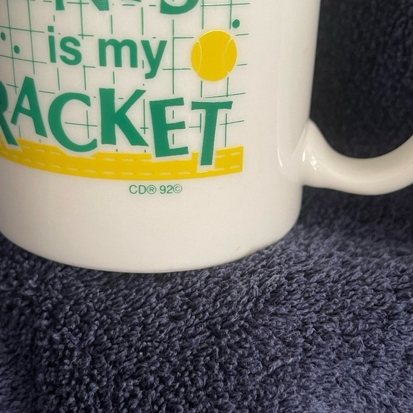 CD 1992 - Vintage - Tennis Is My Racket - Mug - Picture 3 of 5